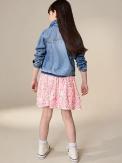Coral Pink Sequin Skirt (3-16yrs)