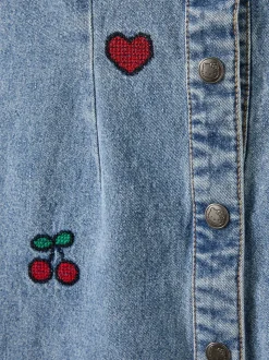 Cotton On Blue Hello Kitty Sasha Long Sleeve Denim Shirt Dress