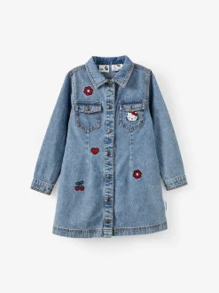 Cotton On Blue Hello Kitty Sasha Long Sleeve Denim Shirt Dress