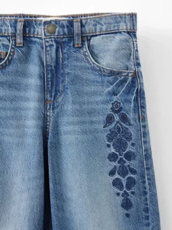 Cotton On Blue Unisex Barrel Leg Denim Jeans