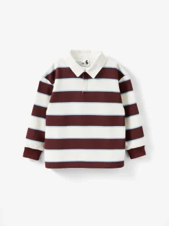 Cotton On Brown Rugby Polo Long Sleeve Top