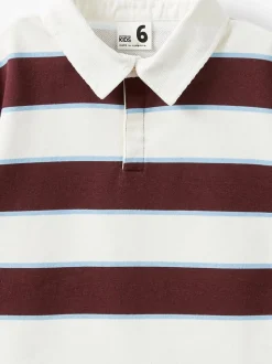 Cotton On Brown Rugby Polo Long Sleeve Top