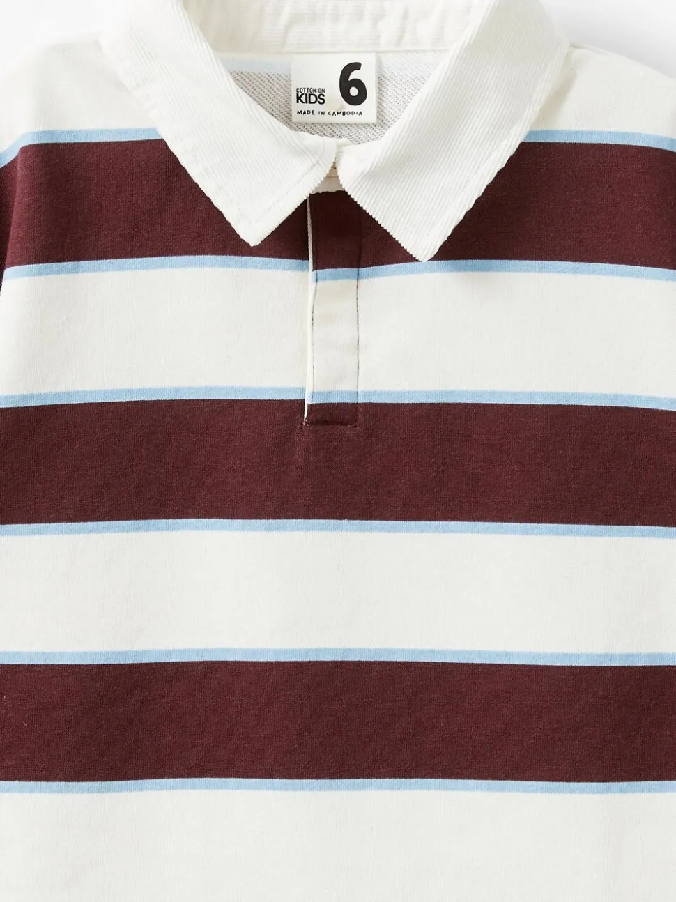 Cotton On Brown Rugby Polo Long Sleeve Top