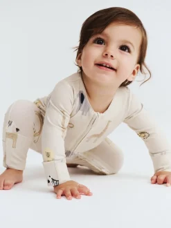 Cotton On Cream Long Sleeve Zip Romper