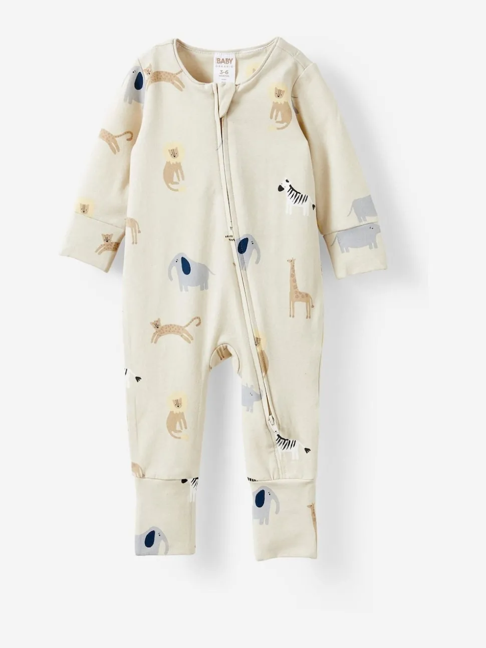 Cotton On Cream Long Sleeve Zip Romper