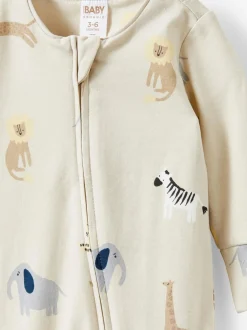 Cotton On Cream Long Sleeve Zip Romper