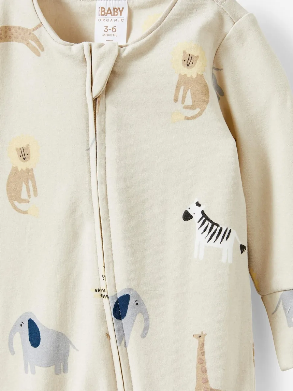 Cotton On Cream Long Sleeve Zip Romper