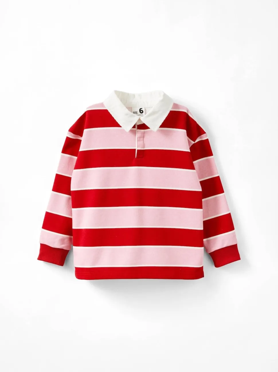 Cotton On Pink Rugby Polo Long Sleeve Top