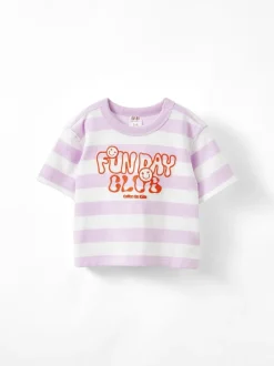 Cotton On Purple Bobbi Short Sleeve Graphic T-Shirt
