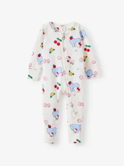Cotton On White Hello Kitty Long Sleeve Zip Romper