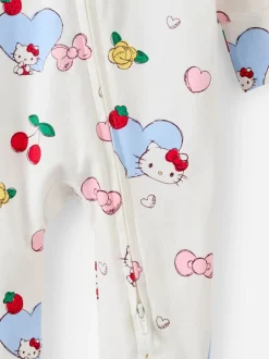 Cotton On White Hello Kitty Long Sleeve Zip Romper