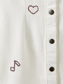 Cotton On White Hello Kitty Sasha Long Sleeve Denim Shirt Dress