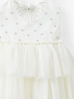 Cotton On White Isabella Embellished Tulle Dress