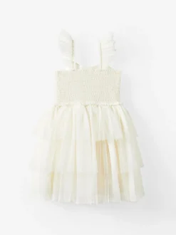 Cotton On White Isabella Embellished Tulle Dress