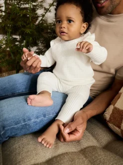 Cream Baby Knitted Jumper and Leggings Set 2 Piece (0mths-3yrs)