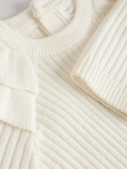 Cream Baby Knitted Jumper and Leggings Set 2 Piece (0mths-3yrs)