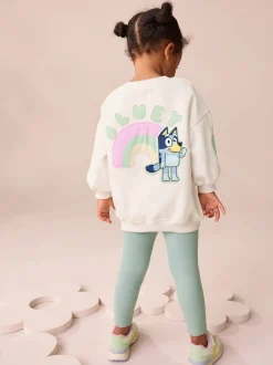 Cream Bluey Sweatshirt & Leggings Set (12mths-7yrs)