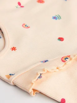 Cream Bright Character Baby Top and Leggings 2 Piece Set (0mths-2yrs)