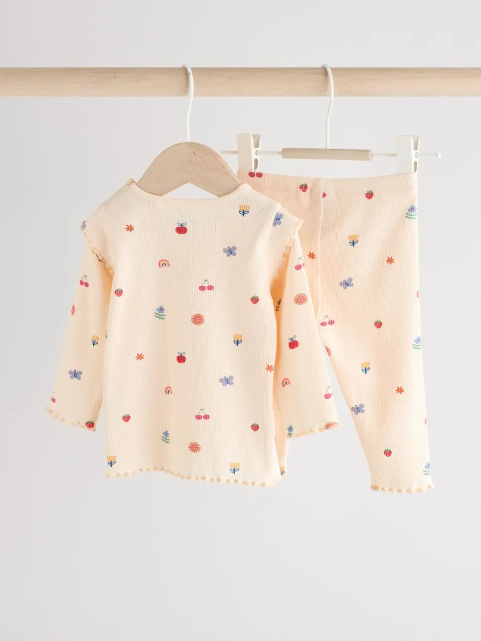 Cream Bright Character Baby Top and Leggings 2 Piece Set (0mths-2yrs)