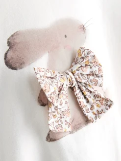 Cream Bunny Sweatshirt & Wide Leg Trousers Set (3mths-7yrs)