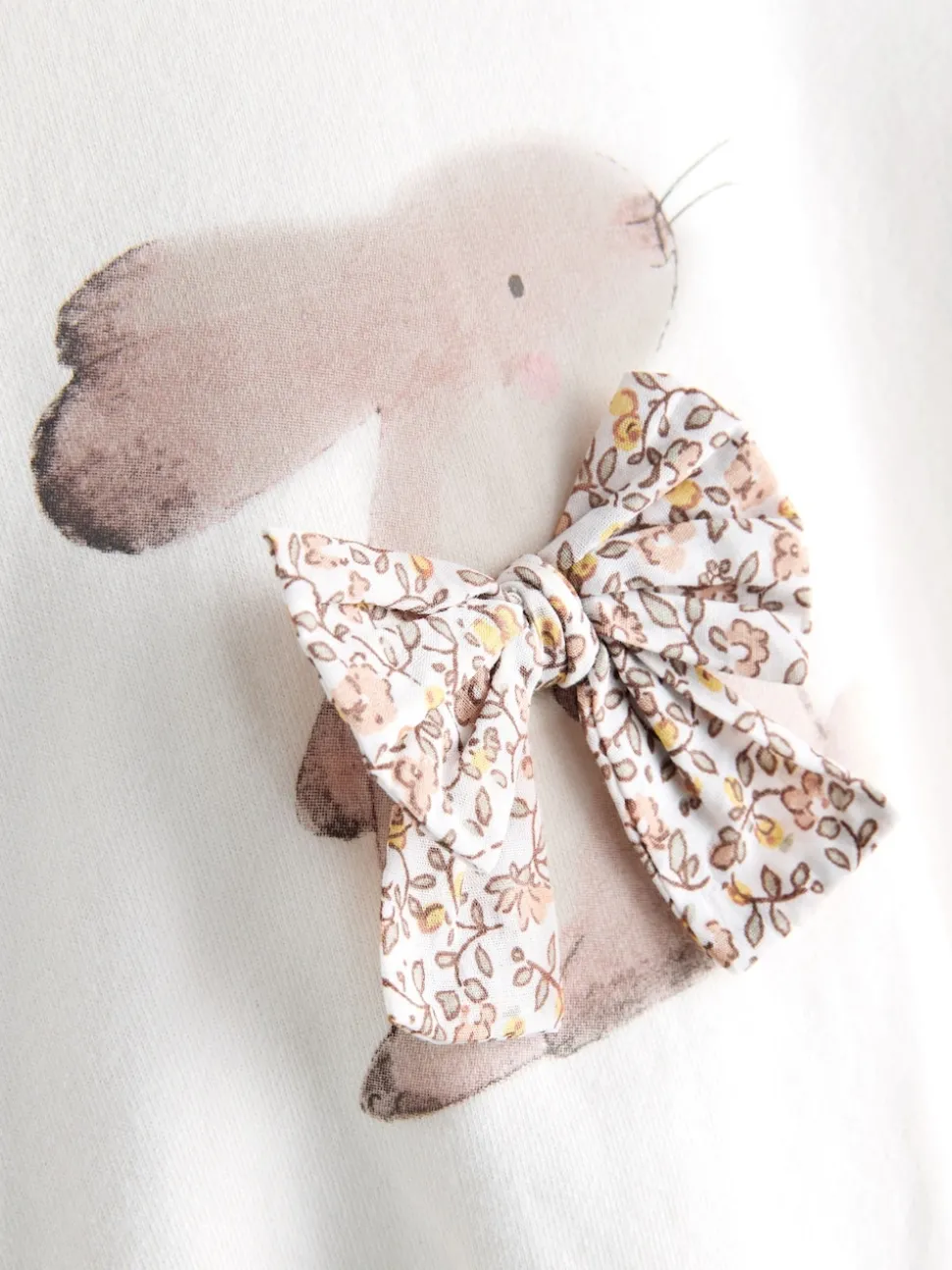Cream Bunny Sweatshirt & Wide Leg Trousers Set (3mths-7yrs)