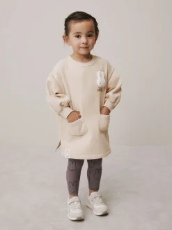 Cream Miffy Sweat Dress & Leggings Set (3mths-7yrs)