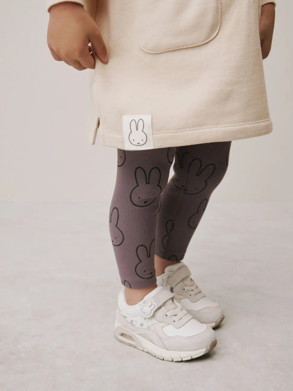 Cream Miffy Sweat Dress & Leggings Set (3mths-7yrs)
