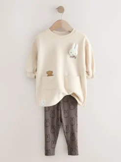 Cream Miffy Sweat Dress & Leggings Set (3mths-7yrs)