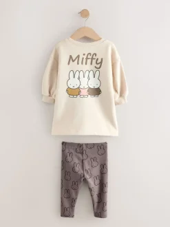 Cream Miffy Sweat Dress & Leggings Set (3mths-7yrs)