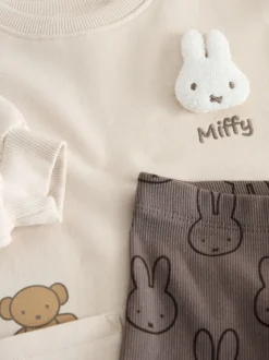 Cream Miffy Sweat Dress & Leggings Set (3mths-7yrs)