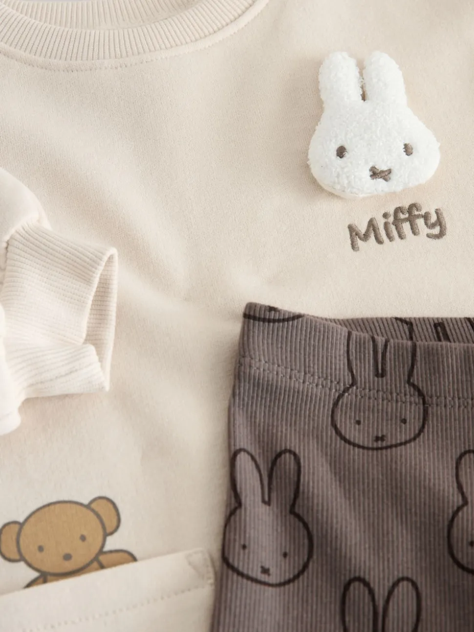 Cream Miffy Sweat Dress & Leggings Set (3mths-7yrs)