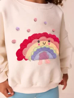 Cream Rainbow Taco Crew Neck Sweatshirt (3mths-7yrs)