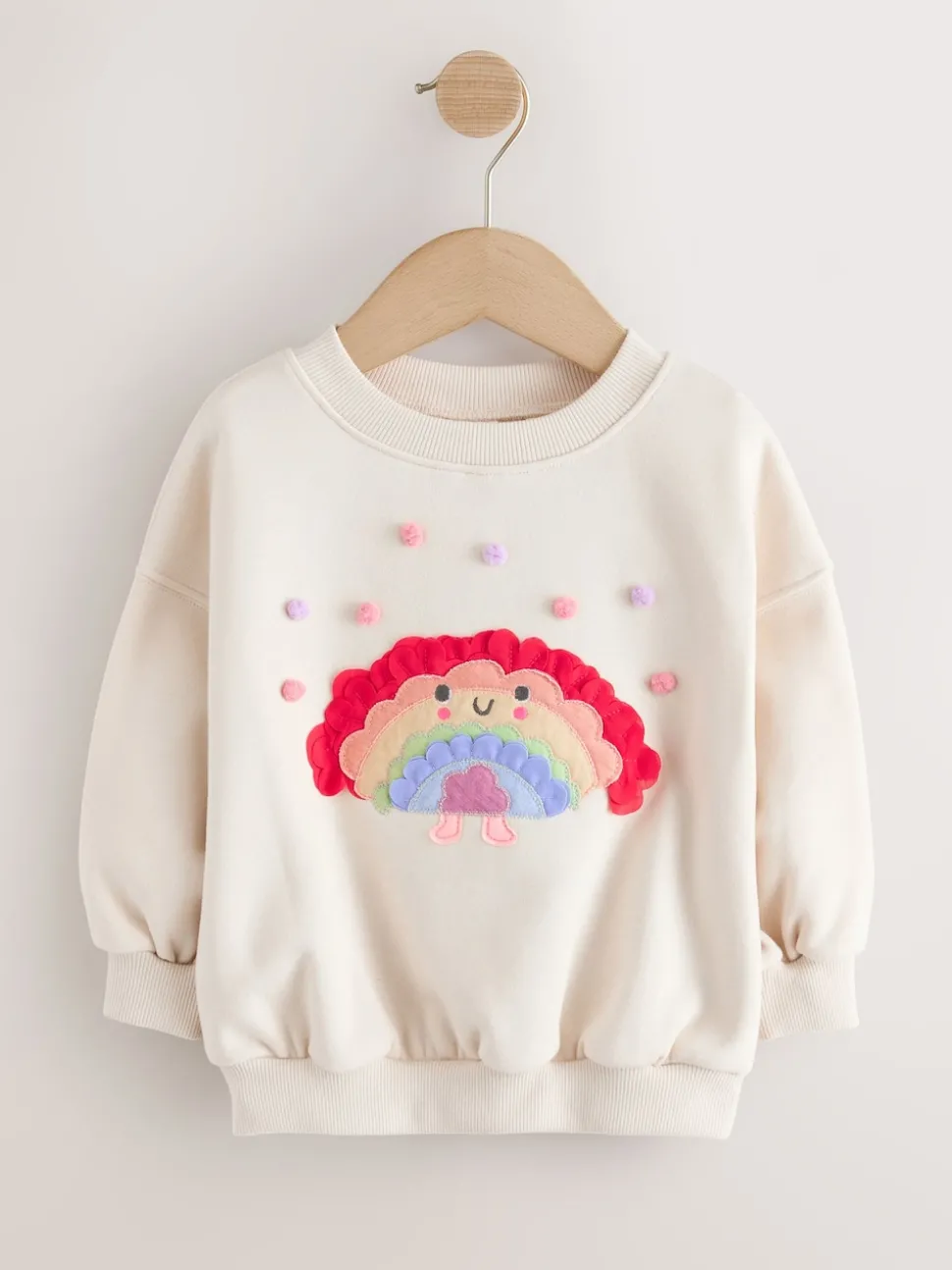 Cream Rainbow Taco Crew Neck Sweatshirt (3mths-7yrs)