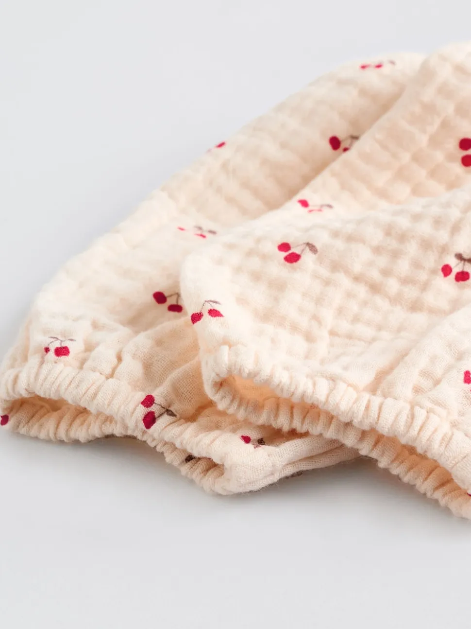 Cream/ Red Cherry Baby Woven Long Sleeve Tops and Trousers 2 Piece Set (0mths-2yrs)
