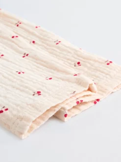 Cream/ Red Cherry Baby Woven Long Sleeve Tops and Trousers 2 Piece Set (0mths-2yrs)