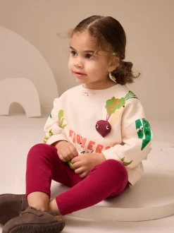 Cream Vegetable Characters Sweatshirt and Leggings Set (3mths-7yrs)