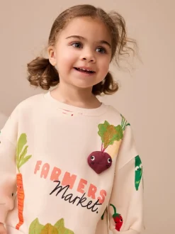 Cream Vegetable Characters Sweatshirt and Leggings Set (3mths-7yrs)