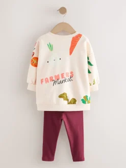 Cream Vegetable Characters Sweatshirt and Leggings Set (3mths-7yrs)