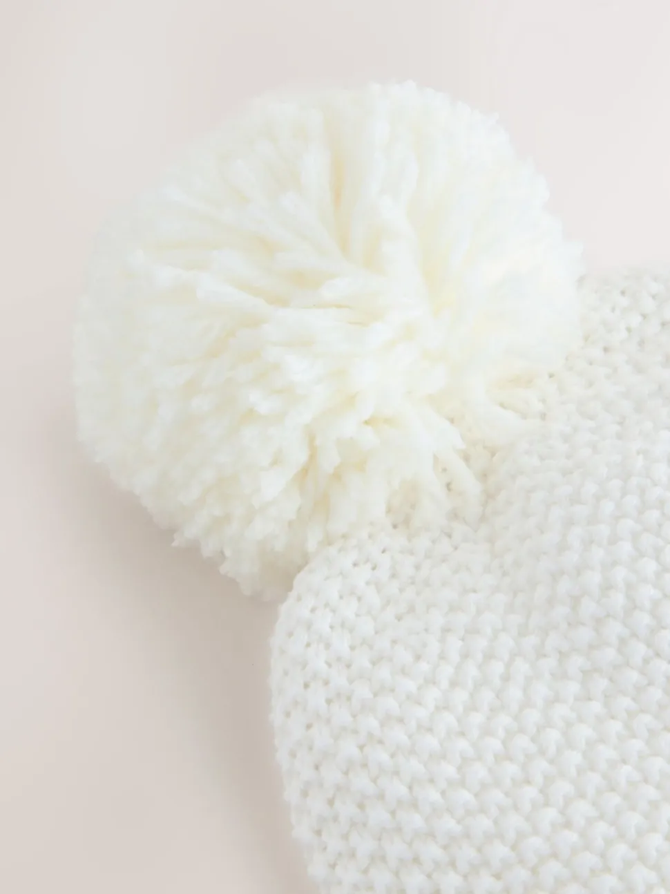 Cream Baby Embroidered Bunny Character Hat (0mths-2yrs)