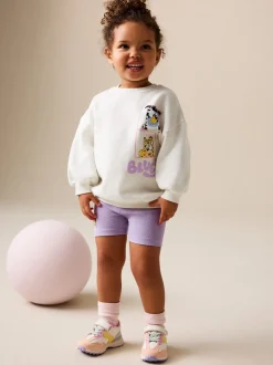 Cream Bluey Shorts Set (12mths-7yrs)