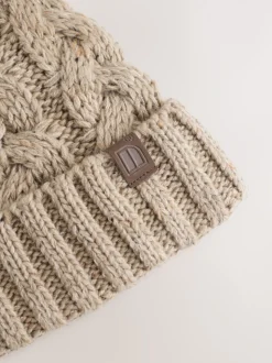 Cream Cable Knit Pom Hat (1-16yrs)