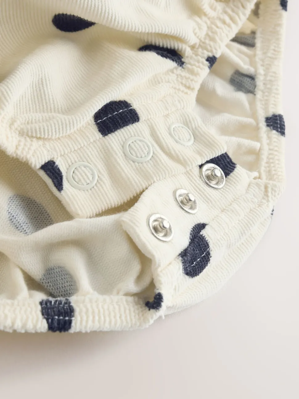 Cream/Charcoal Polka Dot Baby Bloomer Rompers Set 2 Piece with Tights (0mths-3yrs)