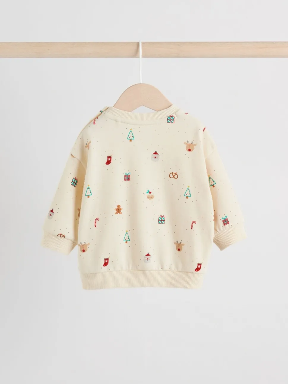 Cream Christmas Sweat and Joggers Baby Set (0mths-2yrs)