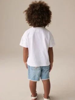 Cream 100% Cotton Daisy Short Sleeve T-Shirt (3mths-7yrs)