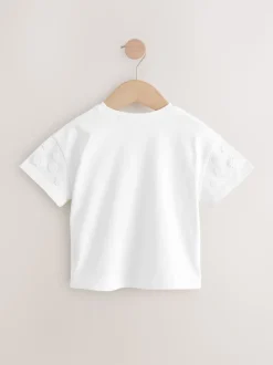 Cream 100% Cotton Daisy Short Sleeve T-Shirt (3mths-7yrs)
