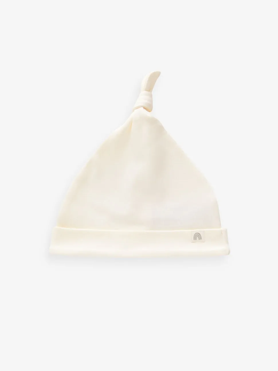 Cream 100% Cotton Tie Top Baby Hats 3 Pack (0-12mths)