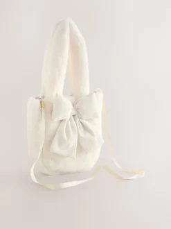 Cream Cream Fur Bucket Bag
