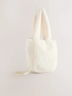 Cream Cream Fur Bucket Bag