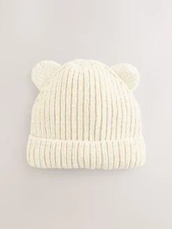 Cream 3D Ear Beanie (3mths-10yrs)
