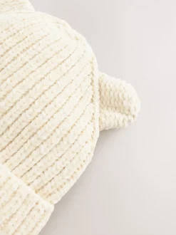 Cream 3D Ear Beanie (3mths-10yrs)